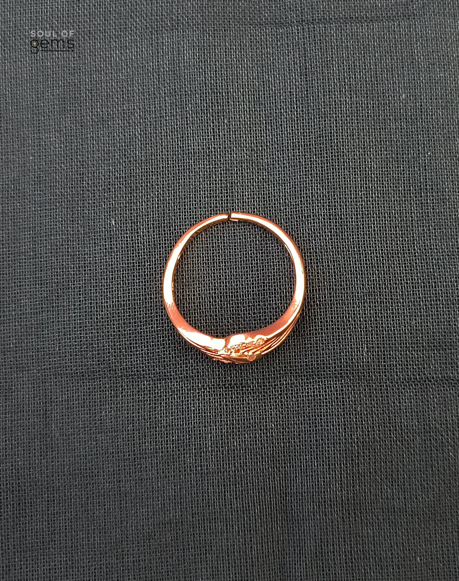 Leaf Motif Gold-Tone CZ Ring – Elegant Anti-Tarnish Finish