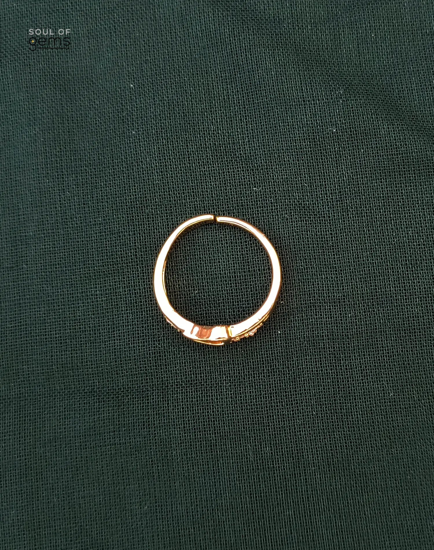 Open Heart Gold-Tone Adjustable Ring